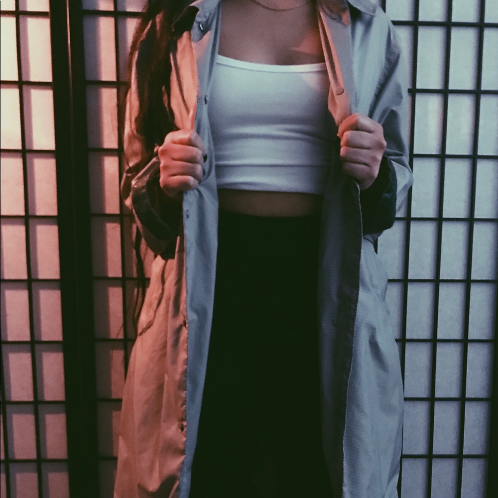 Long windbreaker trench coat